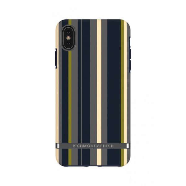 Richmond & Finch iPhone Xs Max Cover Navy Stripes