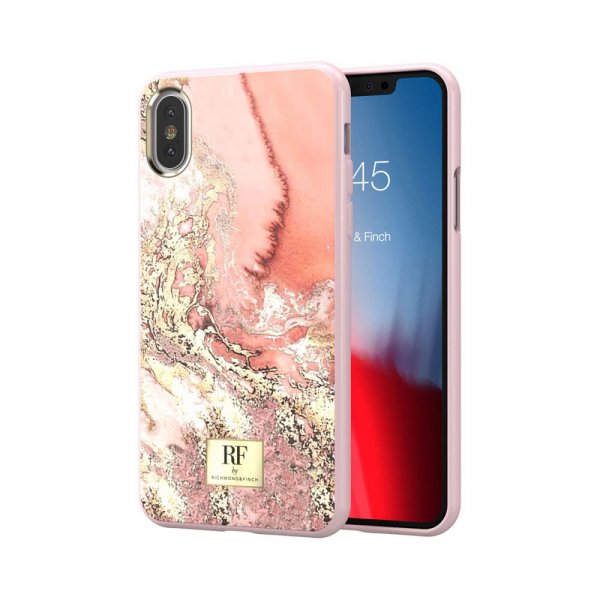 Richmond & Finch iPhone Xs Max Cover Pink Marble Gold