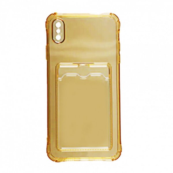 iPhone Xs Max Cover Kortholder Stødsikker Guld