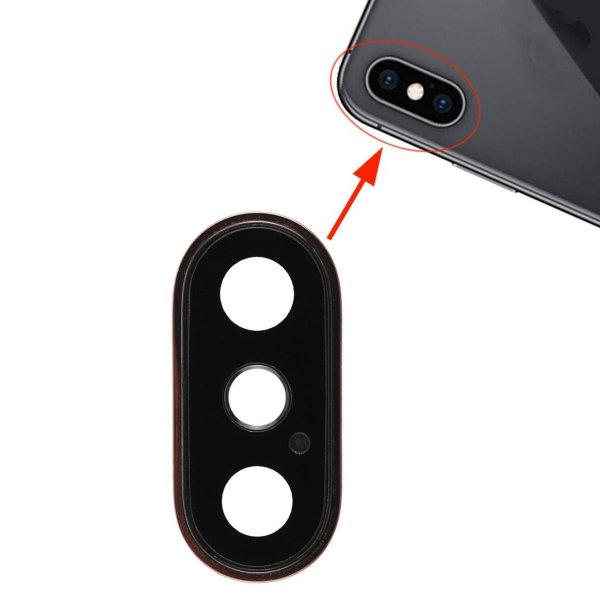 iPhone XS/XS Max Kameralinse med ramme - Guld