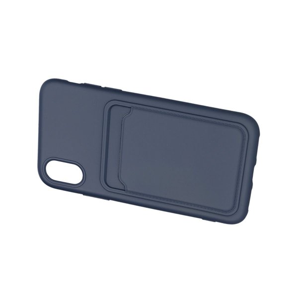 iPhone X/iPhone Xs Cover Kortholder Blå