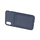 iPhone X/iPhone Xs Cover Kortholder Blå