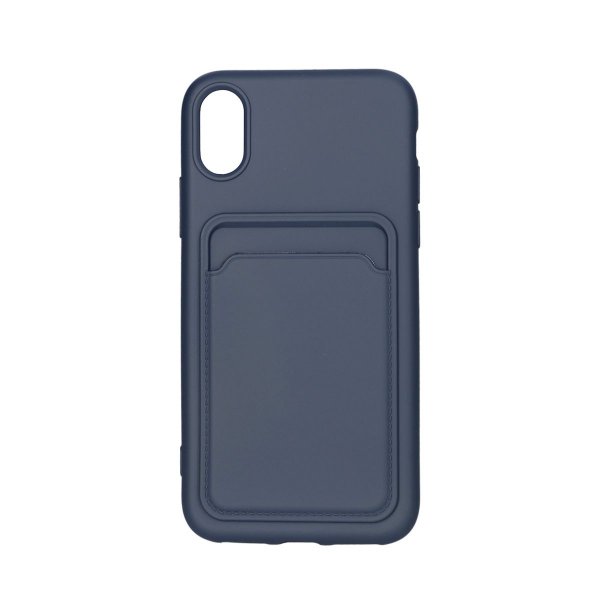iPhone X/iPhone Xs Cover Kortholder Blå