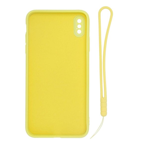 iPhone X/iPhone Xs Cover Silikone med Ringholder Gul