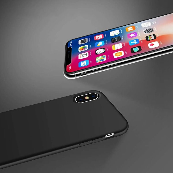 Rvelon iPhone X/iPhone Xs Cover Silikone Sort