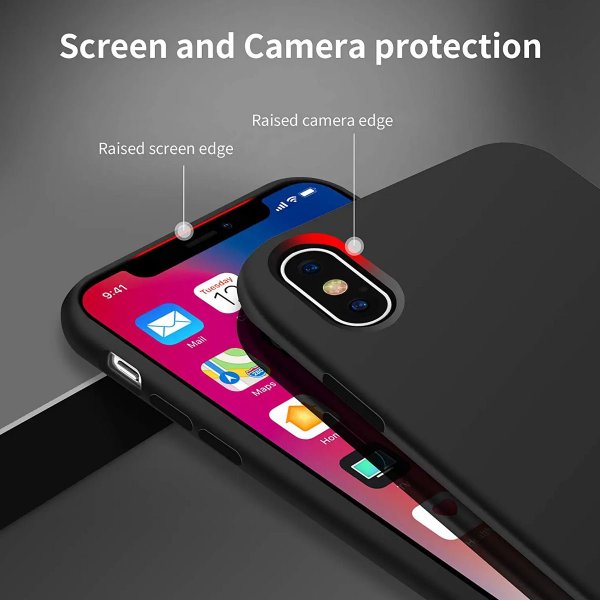 Rvelon iPhone X/iPhone Xs Cover Silikone Sort