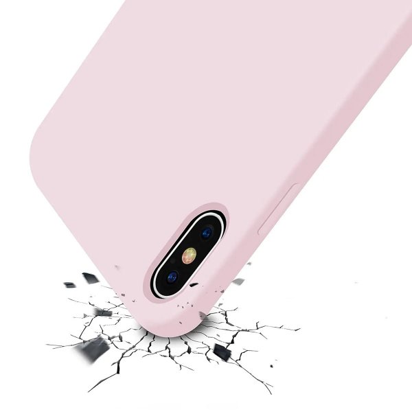Rvelon iPhone X/iPhone Xs Cover Silikone Sandrosa