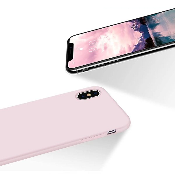 Rvelon iPhone X/iPhone Xs Cover Silikone Sandrosa