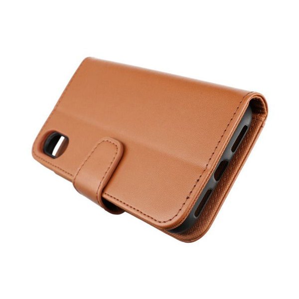 Rvelon iPhone X/iPhone Xs Etui udfoldeligt kortrum brunt