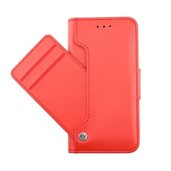 Rvelon iPhone X/iPhone Xs Cover Udklappeligt Kortrum Rød