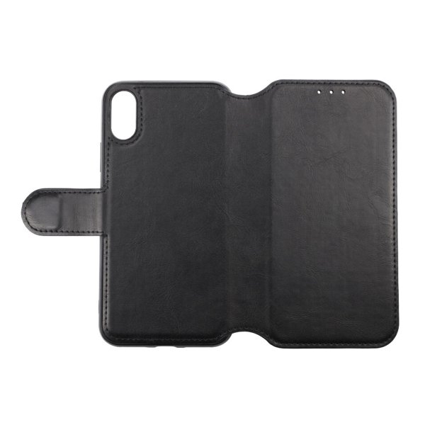 Rvelon iPhone X/iPhone Xs Cover Med Udklappeligt Kortrum Sort