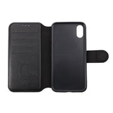Rvelon iPhone X/iPhone Xs Cover Med Udklappeligt Kortrum Sort