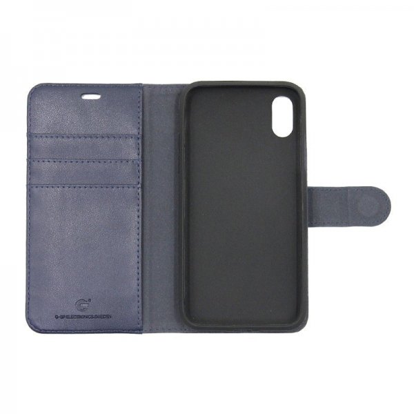 iPhone X/iPhone Xs Cover med Stativ Blå