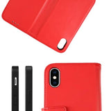 Rvelon iPhone X/iPhone Xs Cover Ægte Læder Rød