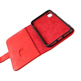 Rvelon iPhone X/iPhone Xs Cover Ægte Læder Rød