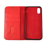 Rvelon iPhone X/iPhone Xs Cover Ægte Læder Rød