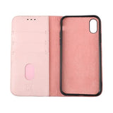 Rvelon iPhone X/iPhone Xs Cover Ægte Læder Rosa