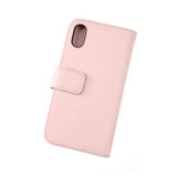 Rvelon iPhone X/iPhone Xs Cover Ægte Læder Rosa