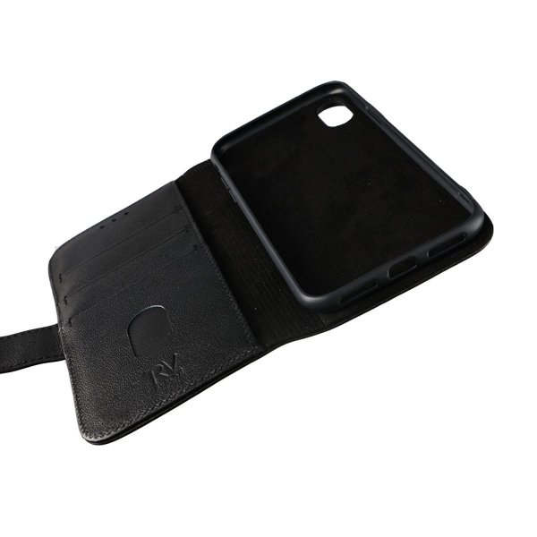 Rvelon iPhone X/iPhone Xs Cover Ægte Læder Sort