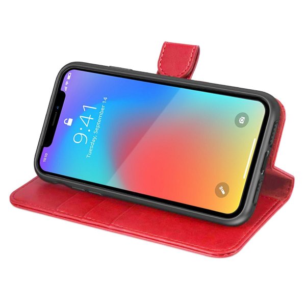 iPhone X/iPhone Xs Etui med aftageligt Cover Rød
