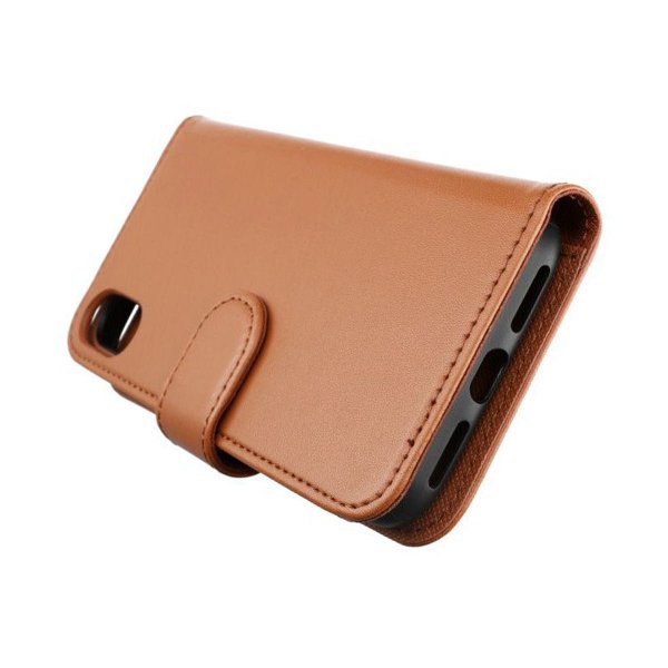 Rvelon iPhone X/iPhone Xs Cover Magnetisk Aftageligt Etui Brun