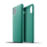 Mujjo iPhone 11 Pro Max cover i fuldnarvet læder, Alpine Green