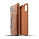 Mujjo iPhone 11 Pro Max cover Full Leather Wallet Case Tan