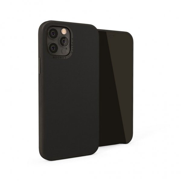 Pipetto iPhone 12 Pro Max Magnetic Leather Cover med Magnetholder Sort