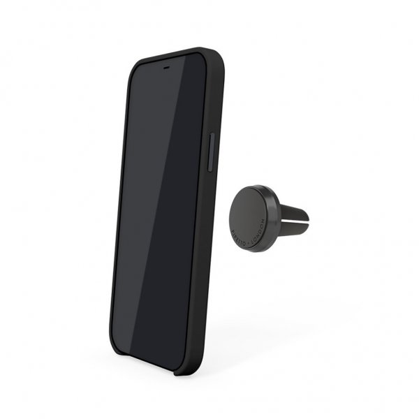 Pipetto iPhone 12 Pro Max Magnetic Leather Cover med Magnetholder Sort