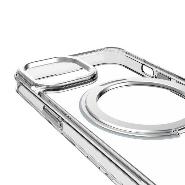 Decoded iPhone 15 Skal Genanvendt Plast Transparent Loop Stand Bagcover Klar