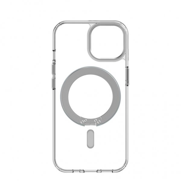 Decoded iPhone 15 Skal Genanvendt Plast Transparent Loop Stand Bagcover Klar
