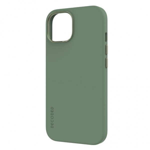 Decoded iPhone 15 Plus Cover Silikone Bagside Sage Leaf Green