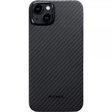 Pitaka iPhone 15 Plus Cover MagEZ Case 4 Sort/Grå Twill