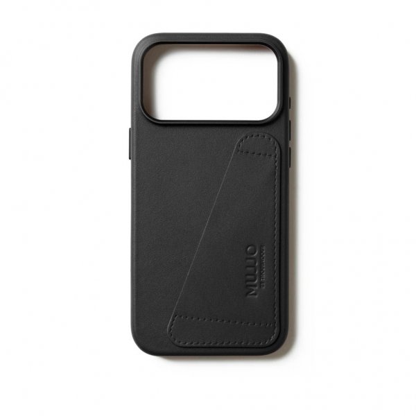 Mujjo iPhone 17 Pro Max Cover Full Leather Wallet Case MagSafe Sort