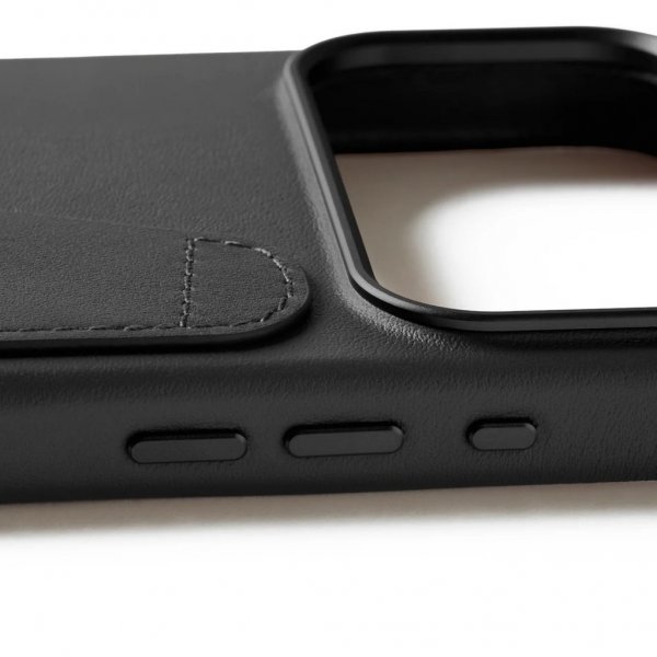 Mujjo iPhone 17 Pro Max Cover Full Leather Wallet Case MagSafe Sort