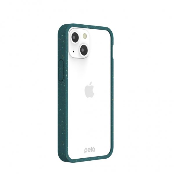 Pela iPhone 13 Mini Cover Clear Grøn