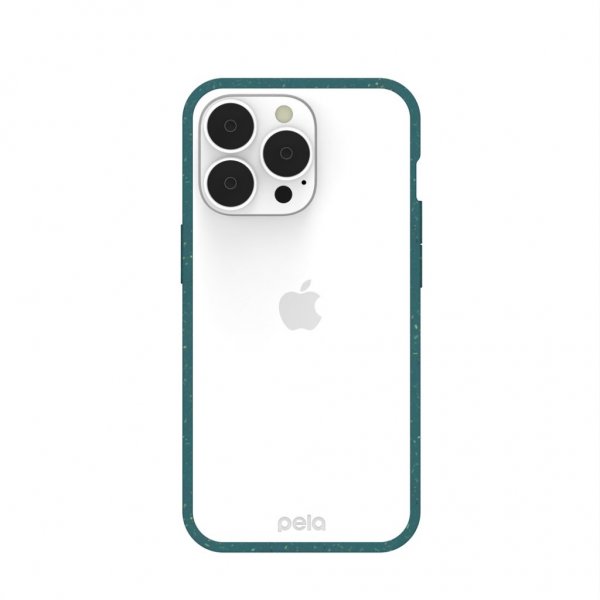 Pela iPhone 13 Pro Cover Miljøvenligt Gennemsigtigt Grøn