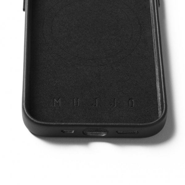 Mujjo iPhone 16/17 Cover Fuld Lædercover MagSafe Sort