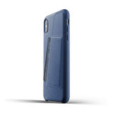 Mujjo iPhone Xs Max Cover Fuld Læder Tegnebogsetui Monaco Blue
