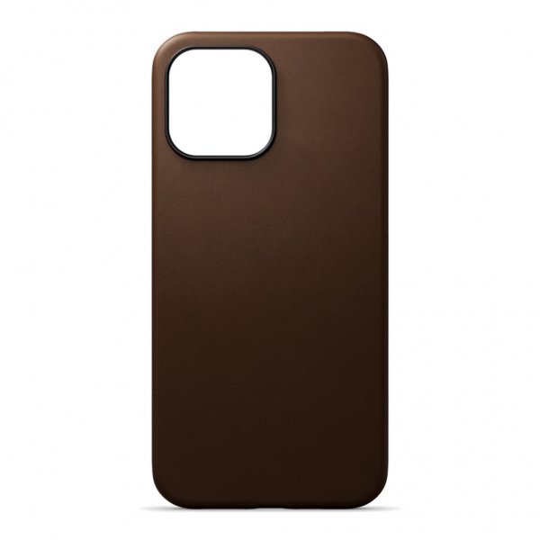 Journey iPhone 13 Pro Max Cover Ægte Læder MagSafe Mørkebrun