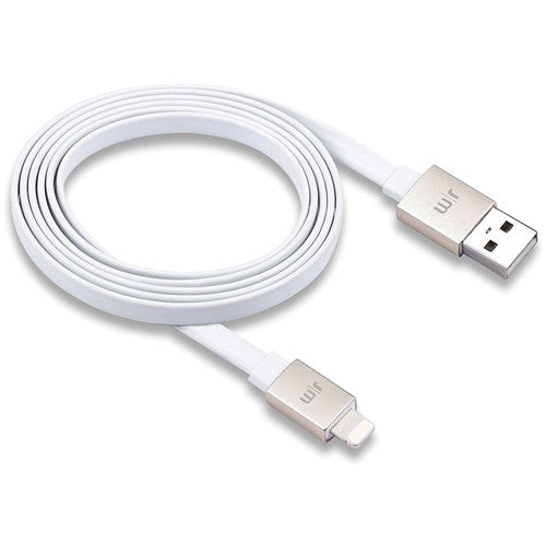 Just Mobile Lightning-kabel AluCable Flat Guld Hvid 1.2m