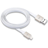 Just Mobile Lightning-kabel AluCable Flat Guld Hvid 1.2m