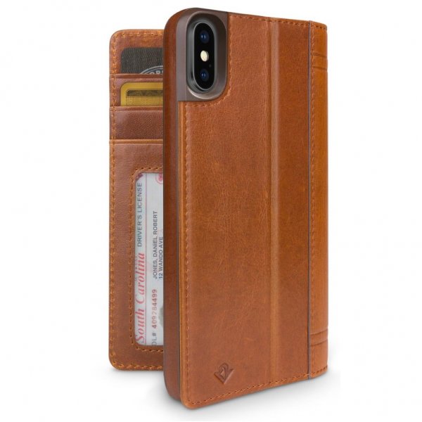 Twelve South iPhone Xr Fodral Journal Cognac