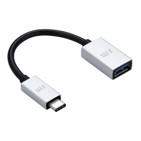 Just Mobile Adapter USB-C til USB AluCable Sort Sølv