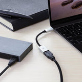 Just Mobile Adapter USB-C til USB AluCable Sort Sølv