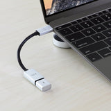 Just Mobile Adapter USB-C til USB AluCable Sort Sølv