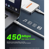 iOttie Kabel 100W optrækkelig USB-C 2-pak hvid