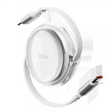 iOttie Kabel 100W optrækkelig USB-C 2-pak hvid