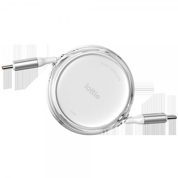 iOttie Kabel 100W optrækkelig USB-C 2-pak hvid