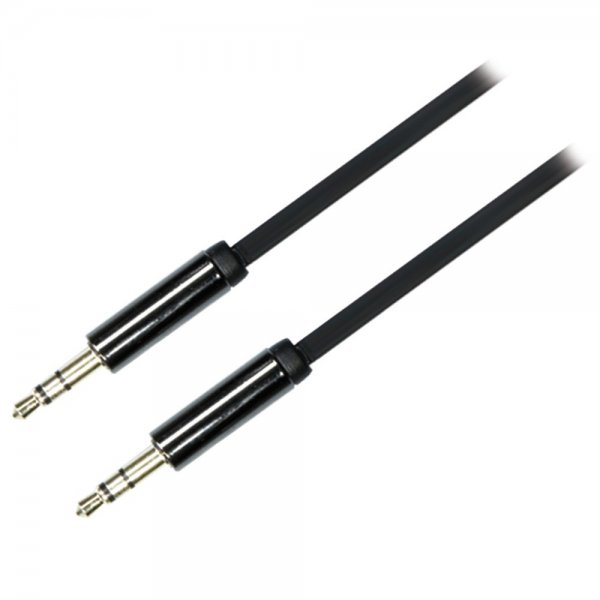 Deltaco Kabel 3.5mm Stereo Audio Kabel 1m Sort